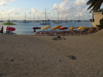 The beach at Grand Case The beach at Grand Case
